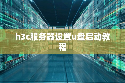 h3c服务器设置u盘启动教程