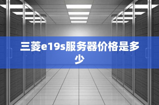 三菱e19s服务器价格是多少