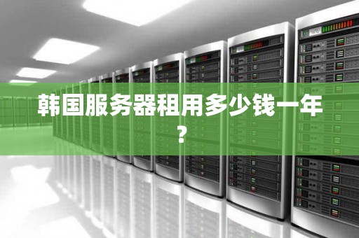 韩国服务器租用多少钱一年? 韩国服务器租用多少钱一年?
