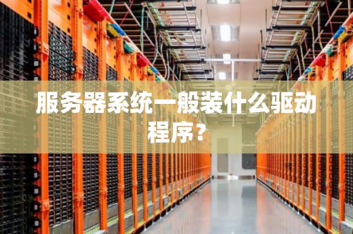 服务器系统一般装什么驱动程序？