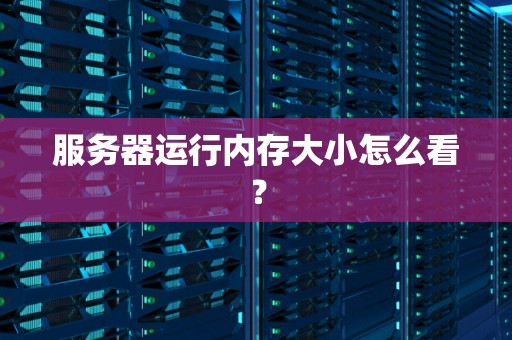 服务器运行内存大小怎么看？