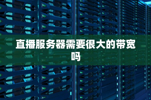 直播服务器需要很大的带宽吗