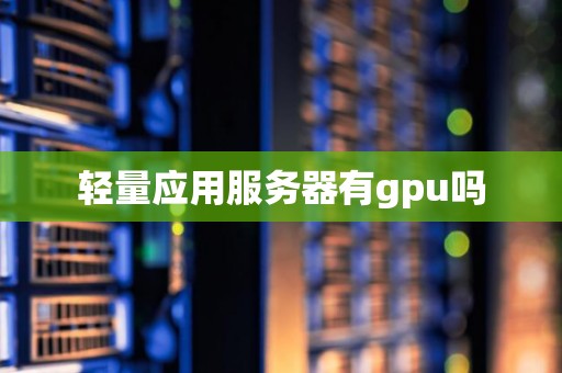 轻量应用服务器有gpu吗 轻量应用服务器有gpu吗