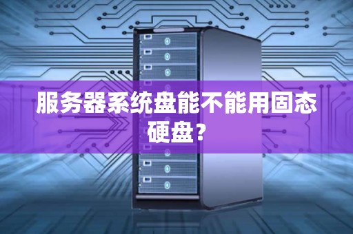 服务器系统盘能不能用固态硬盘? 服务器系统盘能不能用固态硬盘?