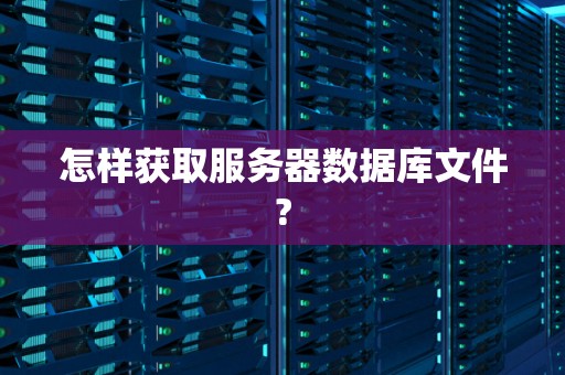 怎样获取服务器数据库文件?