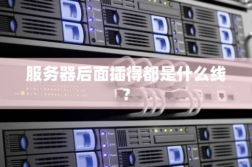 服务器后面插得都是什么线? 服务器后面插得都是什么线?