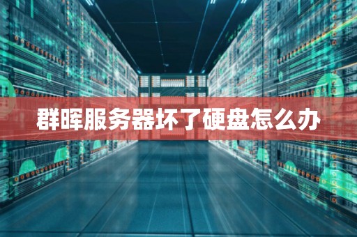 群晖服务器坏了硬盘怎么办