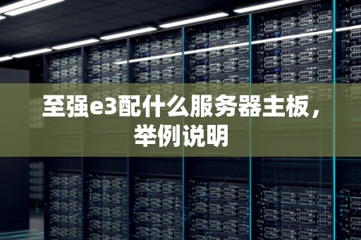 至强e3配什么服务器主板,举例说明 至强e3配什么服务器主板,举例说明