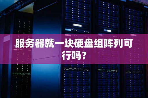 服务器就一块硬盘组阵列可行吗? 服务器就一块硬盘组阵列可行吗?
