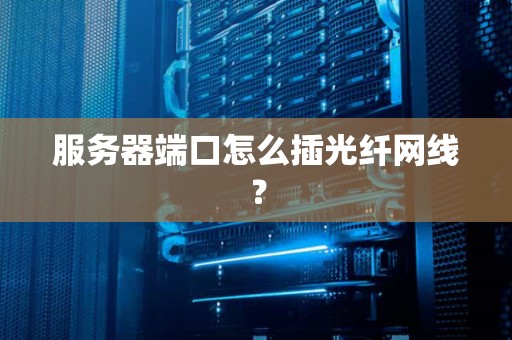 服务器端口怎么插光纤网线？