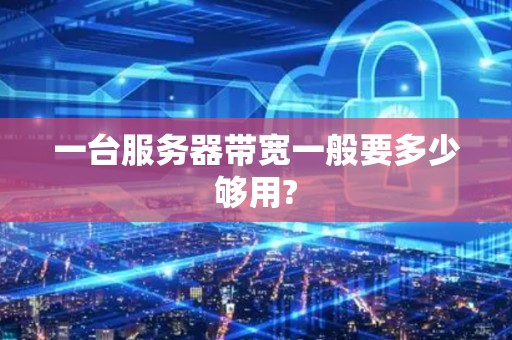 一台服务器带宽一般要多少够用?