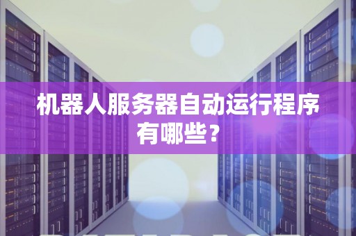 机器人服务器自动运行程序有哪些？