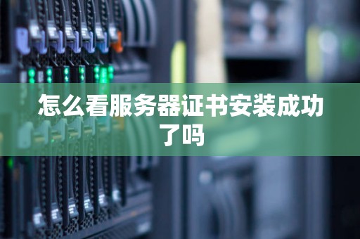 怎么看服务器证书安装成功了吗