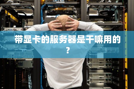 带显卡的服务器是干嘛用的？