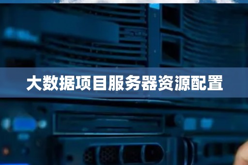 大数据项目服务器资源配置 大数据项目服务器资源配置