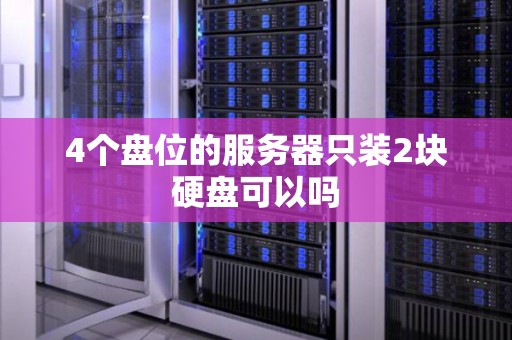 4个盘位的服务器只装2块硬盘可以吗 4个盘位的服务器只装2块硬盘可以吗
