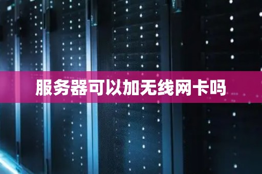 服务器可以加无线网卡吗