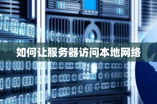 如何让服务器访问本地网络