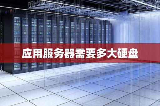 应用服务器需要多大硬盘