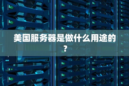 美国服务器是做什么用途的? 美国服务器是做什么用途的?