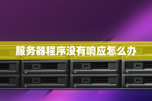 服务器程序没有响应怎么办