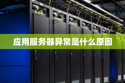 应用服务器异常是什么原因