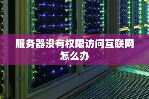 服务器没有权限访问互联网怎么办
