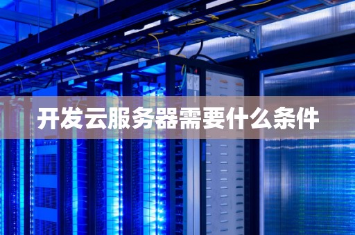 开发云服务器需要什么条件