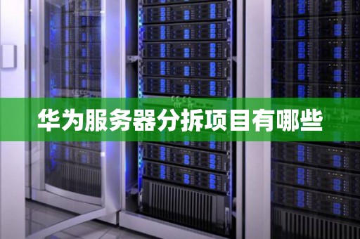 华为服务器分拆项目有哪些