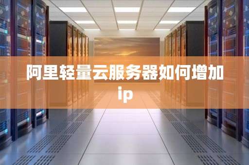 阿里轻量云服务器如何增加ip