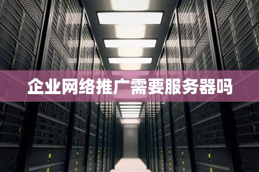 企业网络推广需要服务器吗