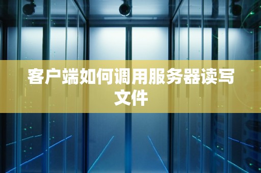 客户端如何调用服务器读写文件