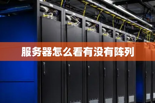服务器怎么看有没有阵列
