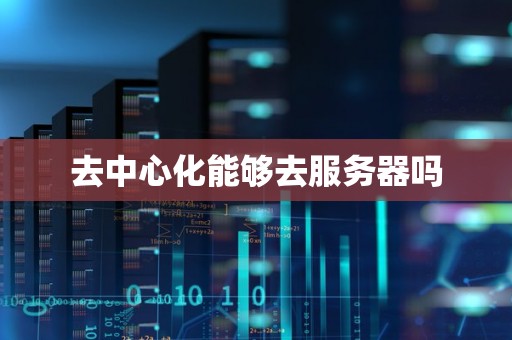 去中心化能够去服务器吗
