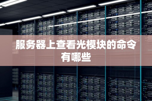 服务器上查看光模块的命令有哪些