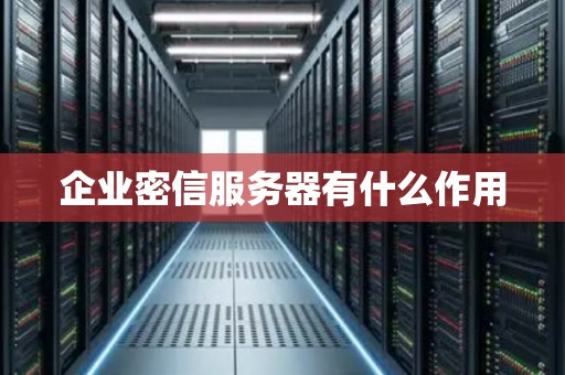 企业密信服务器有什么作用