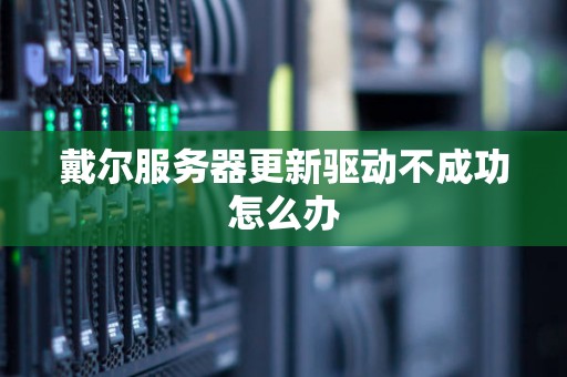 戴尔服务器更新驱动不成功怎么办