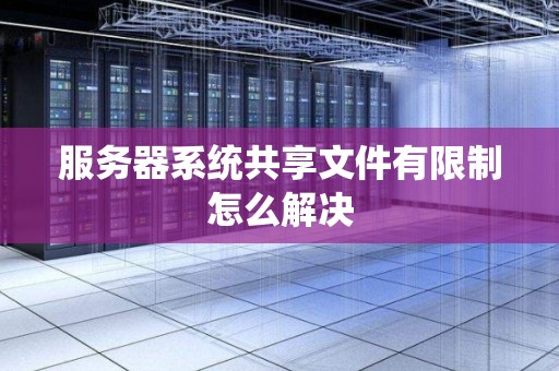 服务器系统共享文件有限制怎么解决
