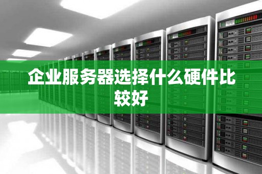 企业服务器选择什么硬件比较好