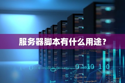 服务器脚本有什么用途？