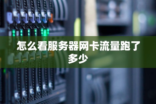 怎么看服务器网卡流量跑了多少