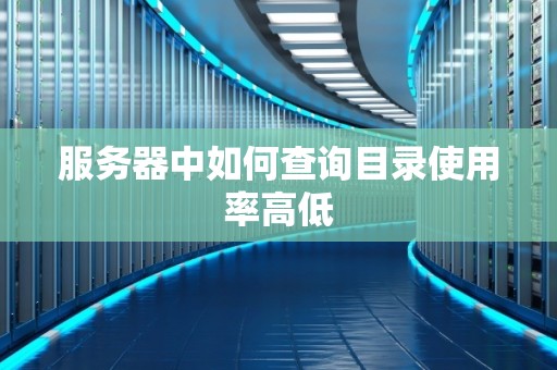 服务器中如何查询目录使用率高低