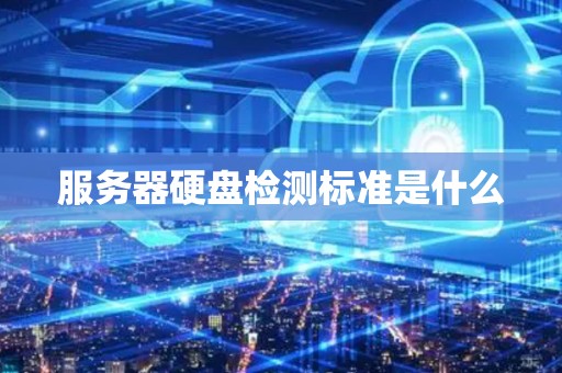 服务器硬盘检测标准是什么