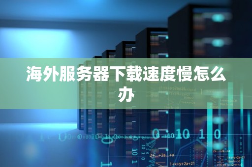 海外服务器下载速度慢怎么办