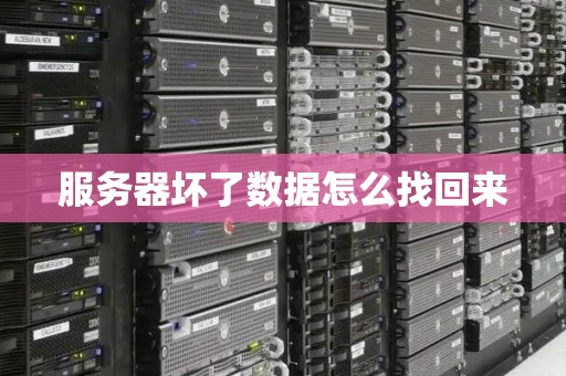 服务器坏了数据怎么找回来