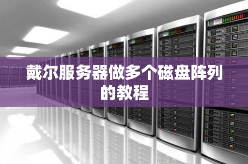 戴尔服务器做多个磁盘阵列的教程