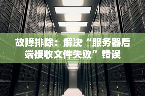 故障排除：解决“服务器后端接收文件失败”错误