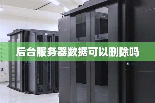 后台服务器数据可以删除吗