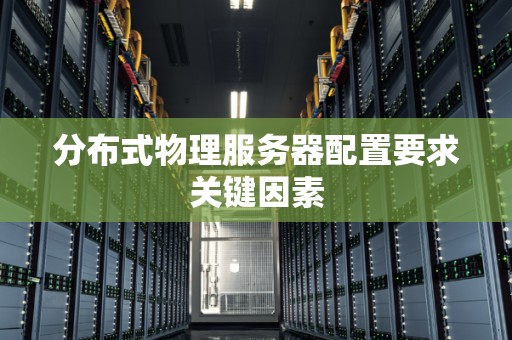 分布式物理服务器配置要求关键因素