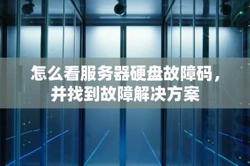 怎么看服务器硬盘故障码，并找到故障解决方案